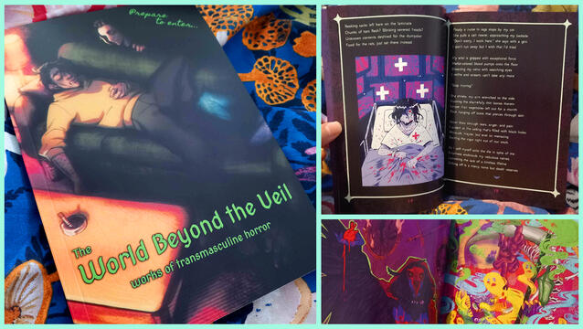 Zine The World Beyond the Veil physical zine pages.