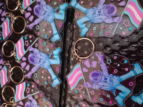 Acrylic Charms The World Beyond Our Station spaceman charms.