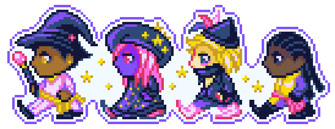 Zine mascots.